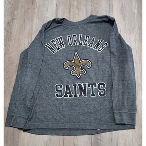 New Orleans Saints Gray Long Sleeve Boys Youth Long Sleeve L Shirt